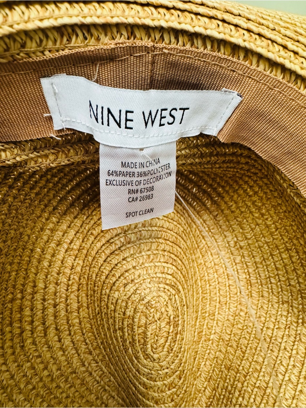 NWT Nine West Multicolor Printed Open-Front Matching Ruana and Panama Hat - Picture 3 of 11